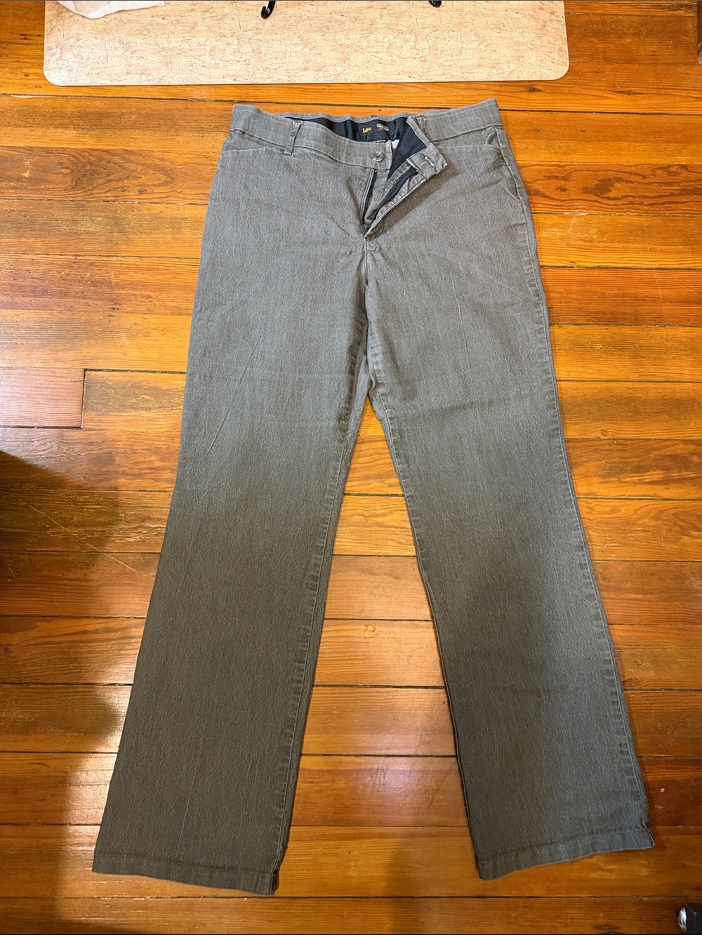 Lee Women's Gray Straight-Leg Trousers